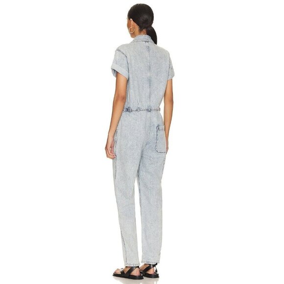 NWT Pistola Grover in Breeze Denim Jean Relaxed Field Suit Jumpsuit L - Picture 3 of 7